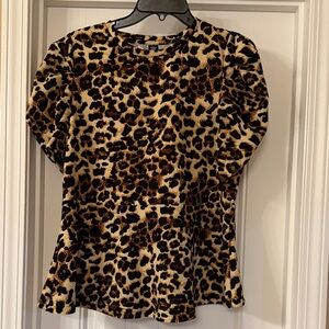 SHEIN Leopard Print Long Sleeve Top